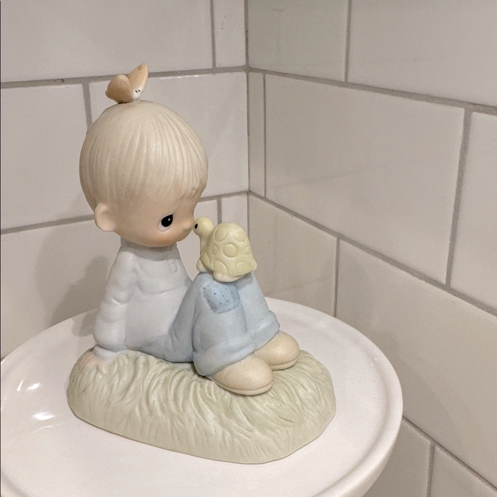 Precious Moments Figurine | Vintage 1978 | “Love is Kind” | Boy with Turtle
